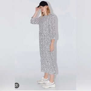 Zara polka dot midi dress